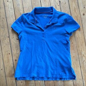 Tommy Hilfiger Women's Vibrant Blue Button Down Shirt